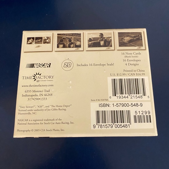 Tony Steward Notecard Set The Home Depot and Nascar - New in Box - Picture 3 of 3
